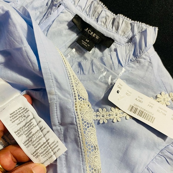 NWT J.CREW Daisy-chain peplum Top - Picture 6 of 10